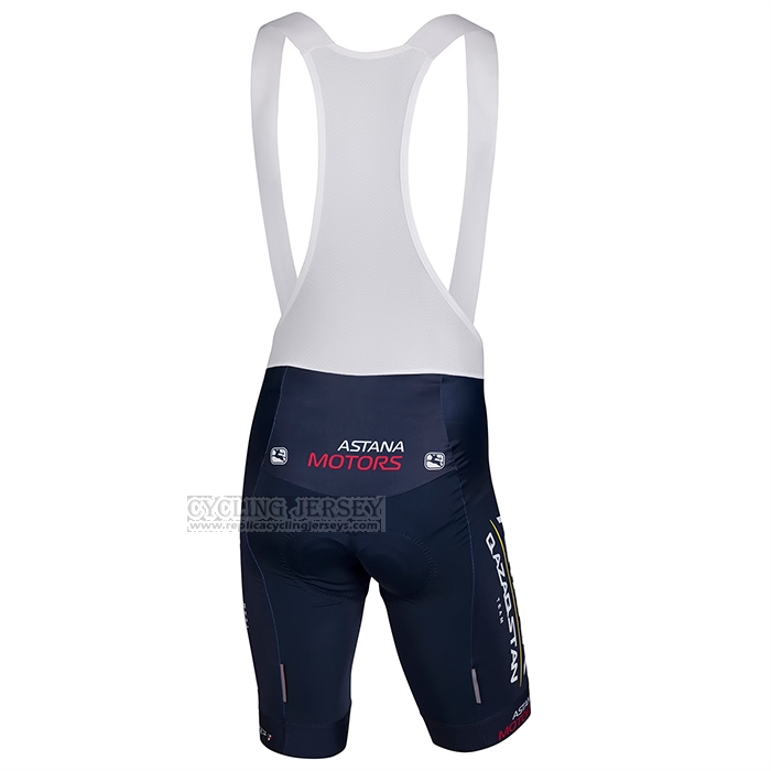 2022 Cycling Jersey Astana Bluee White Short Sleeve and Bib Short
